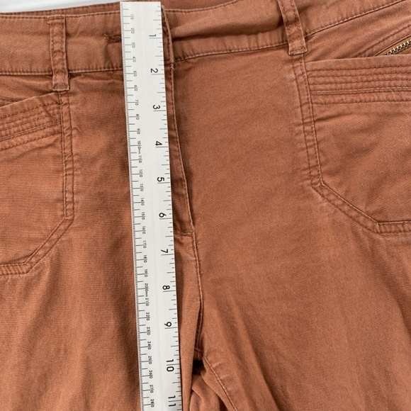 Reitmans Pants Capris Women's Size 9 Brown Zip Pockets Button Zip Closure - Picture 6 of 12